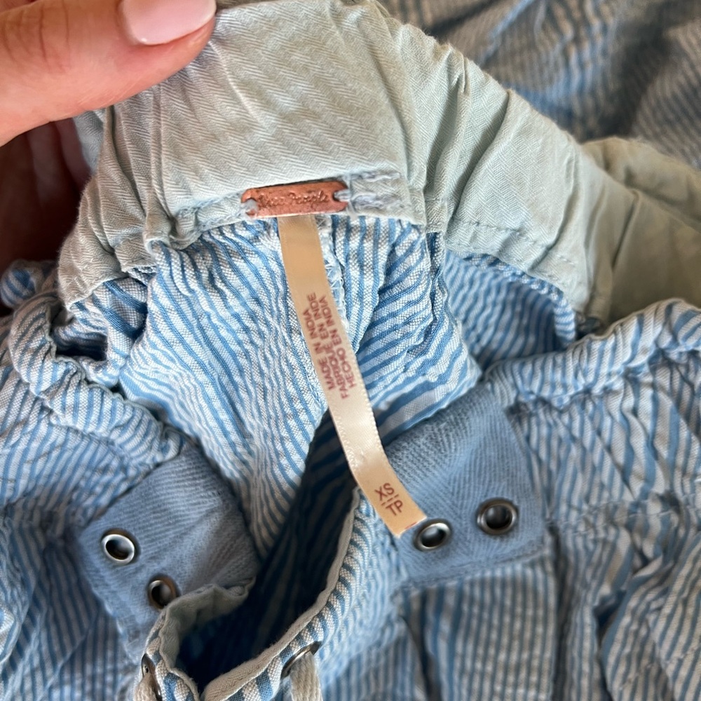 Free People Light Blue Striped Pants - Picture 3 of 4